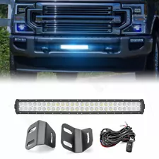 For 20-21 22 F250/350/450 Super Duty 22'' Light Bar Bumper Mount Wire 120W Combo