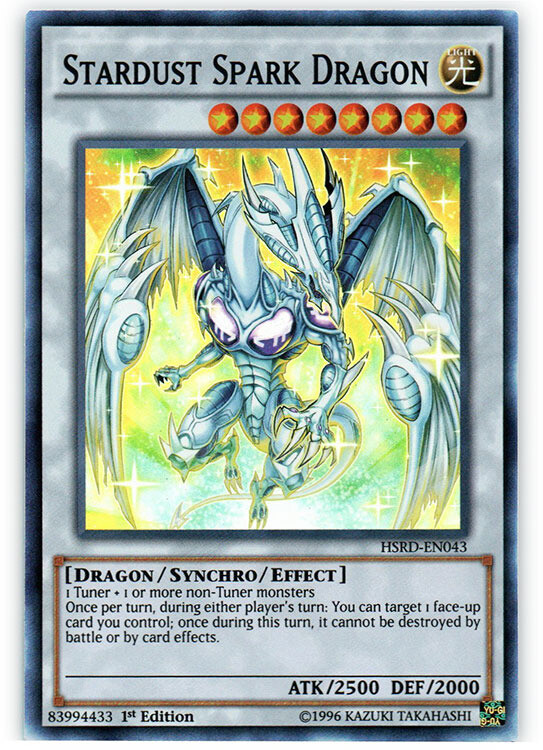 Stardust Spark Dragon - HSRD-EN043 - Super Rare - 1st Edition x1 - Near Mint