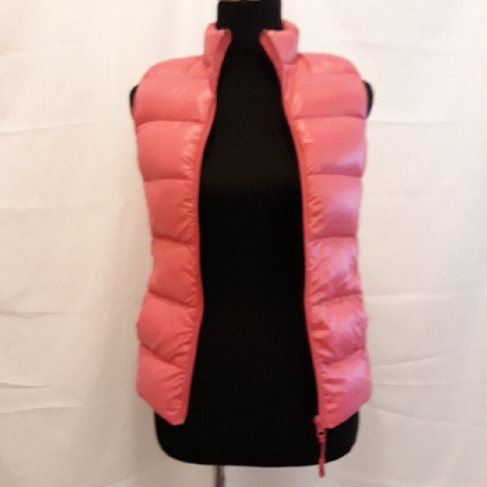 DIP Women's Down Filled Lightweight Pink Puffer Vest Size XS eBay