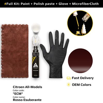 Touch up Paint for Citroen Code: ECM Rosso Esuberante Professional Repair