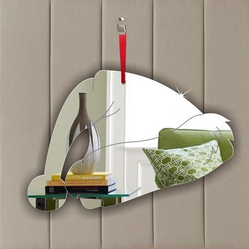 Personalised Hanging Decoration Nursery Kids Bedroom Gift Mirror SANTA HAT - Picture 3 of 6