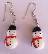 Snowman Dangle Earrings Jewelry NEW
