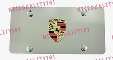 3d Cayenne Carrera 911 Front Vanity Stainless Mirror License Plate Frame Holder 3d Cayenne Carrera 911 Front Vanity Stainless Mirror License Plate Frame Holder