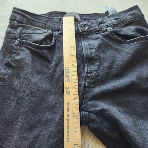 Zara Mans Jeans Mens 30x31 Black Denim Stretch Skinny Moto Zippers Modern - Picture 7 of 17