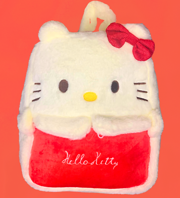 Hello Kitty Classic Red Bow Plush Backpack Sanrio‎ Characters Girls Bag Hello Kitty Classic Red Plush Backpack main image 4