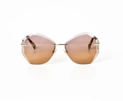 Miu Miu SMU55X ZVN-04N Sunglasses Authentic Gold Butterfly  display picture 3