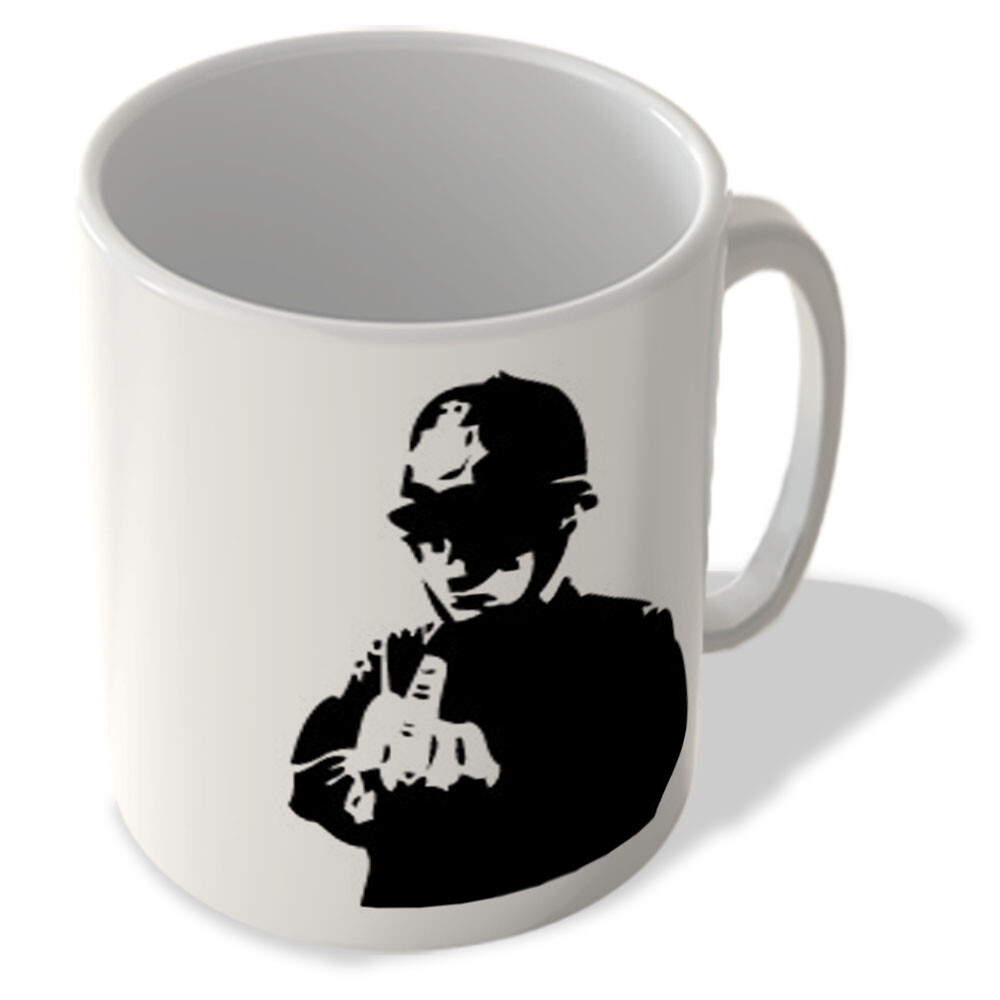 Rude Policeman - Banksy Mug