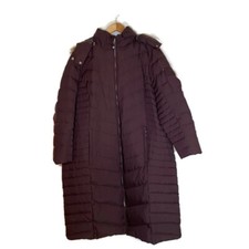 Eddie Bauer Womens Sz 3x Plus Down Parka Purple Plum Removable Hood Fur Inside