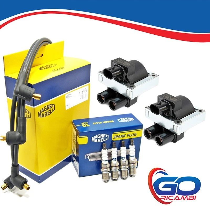 KIT ACCENSIONE BOBINE CANDELE CAVI FIAT PUNTO PANDA 500 1.1 1.2 LANCIA Y BENZINA - Immagine 2 di 4