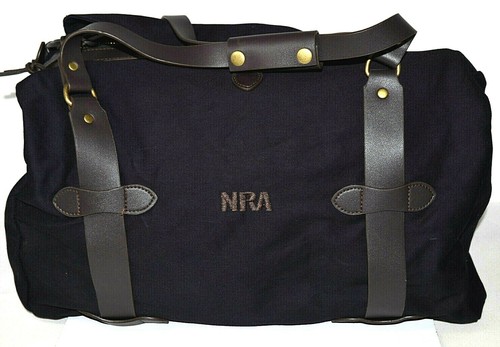 NRA Bag National Rifle Association Duffle Gun Case Range Leather Trim Great Gift - Afbeelding 1 van 11