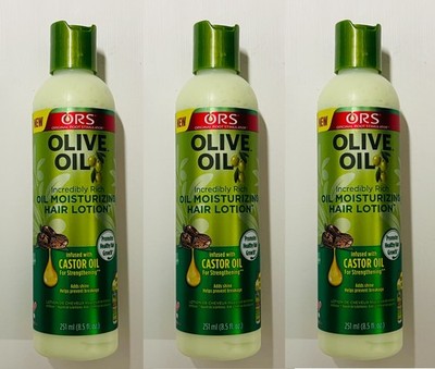 ORS Olivenöl feuchtigkeitsspendende Haarlotion mit Rizinusöl 251ml/8,5oz.(3er Pack )
