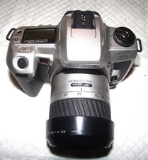 MINOLTA MAXXUM HT-si PLUS 35MM FILM AUTO FOCUS CAMERA BODY, W 35-80MM LENS, MINT