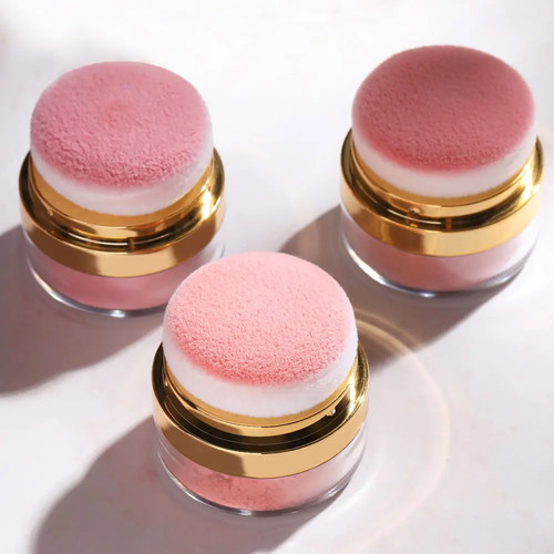 3 Pcs Face Blush Makeup Set with Mirror 3 Colors Cosmetics Valentine's Day Gift