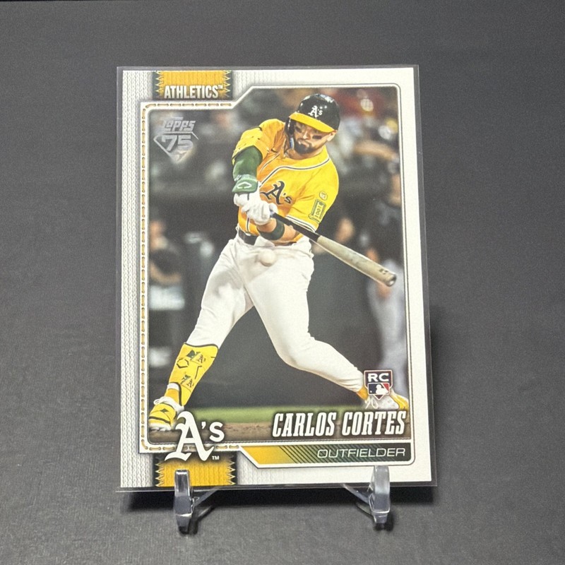 2026 Topps Series 1 #249 Carlos Cortes Rookie Card - Oakland Athletics RC
