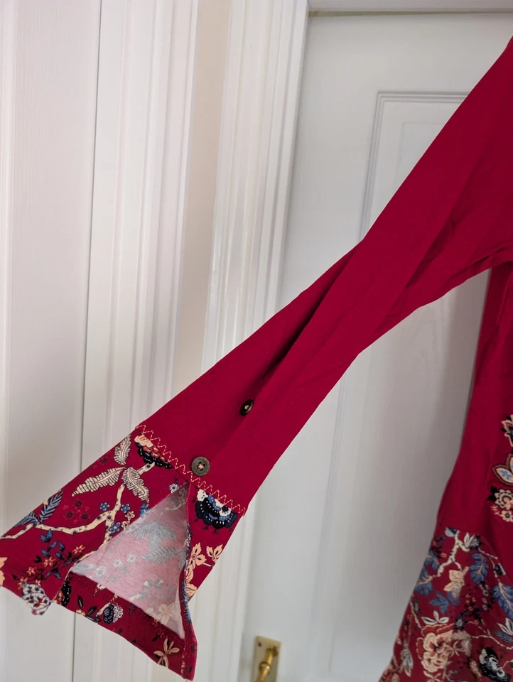 BNWT Joe Browns Ladies Red Multicoloured Celebration Tunic Top. Size 14. - Image 3 of 4