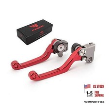 CNC Aluminum Dirt Bike Pivot Brake Clutch Lever Set Compatible with CRF Red