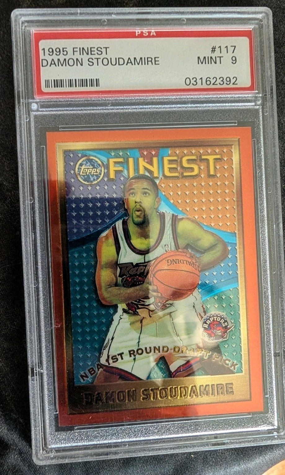 1995-96 Topps Finest Damon Stoudamire #117 RC PSA 9 MINT