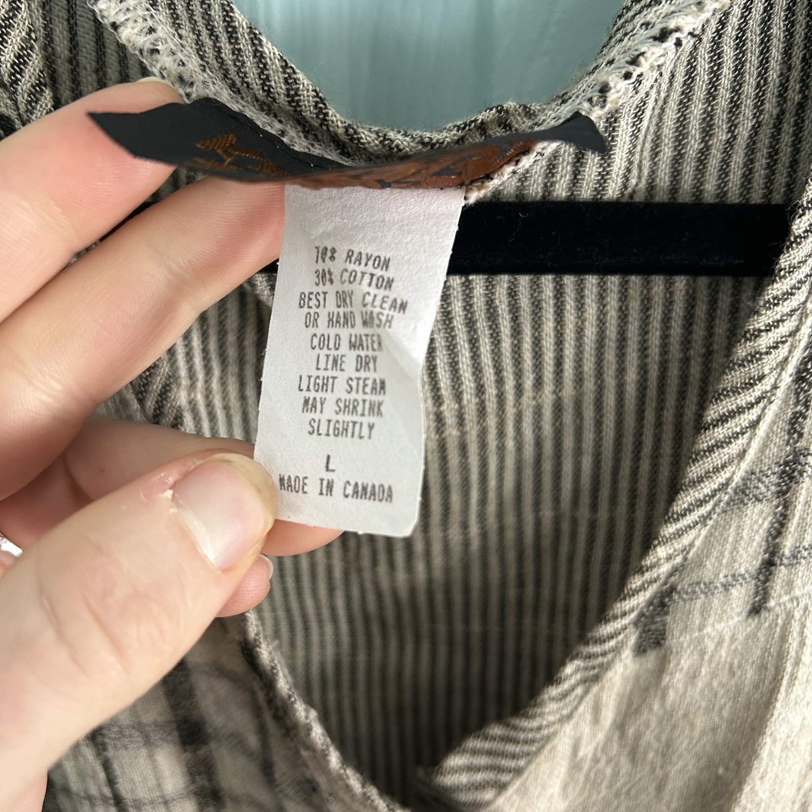 Kindred Spirit Boho Patchwork Button Front Sleeve… - image 4