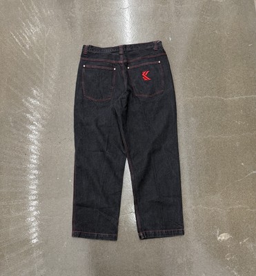 VTG Y2K Kani Jeans Wide Leg Baggy Skate Hip Hop Blue Jeans 38x34