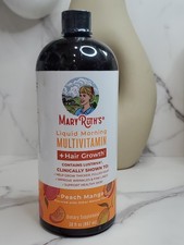 Mary Ruth's Liquid Morning Multivitamin + Hair Growth -Peach Mango- 30oz./887ml