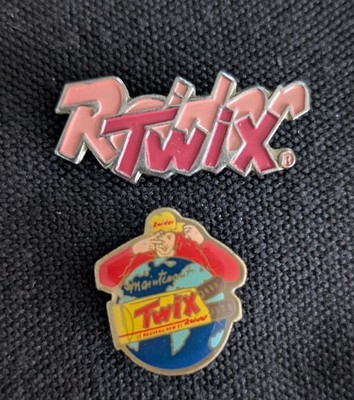 Vintage Twix Raider Transition Enamel Pins Lot - Rare ''Le Nouveau Nom de Raider''