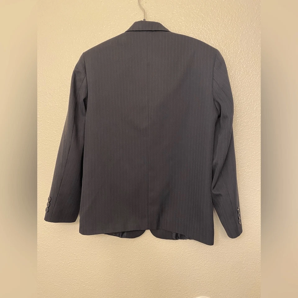 George Niños Chaqueta Traje Blazer Abrigo Deportivo Azul Marino Rayas 14 Regular Foto 3 de 4