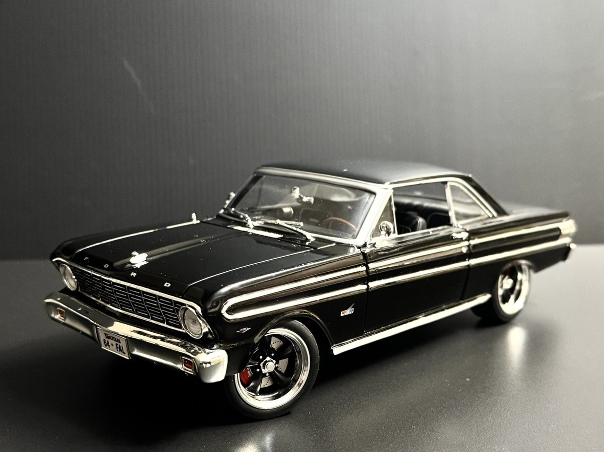 1964 Ford Falcon Coupe Black Custom GMP Torque Thrust Wheels 1/18