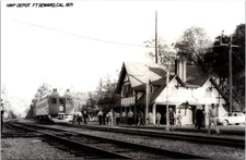 NWP Railroad Train Conductor Station Depot Ft. Seward California Postcard People