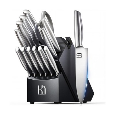 KnifeSaga Knife Set Premium, Kitchen Knife Block Set 14 Pcs Japanese High Car...