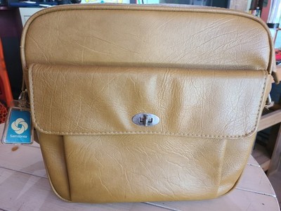 VTG Samsonite Silhouette Carry On Shoulder Strap Travel Bag Yellow Retro 
