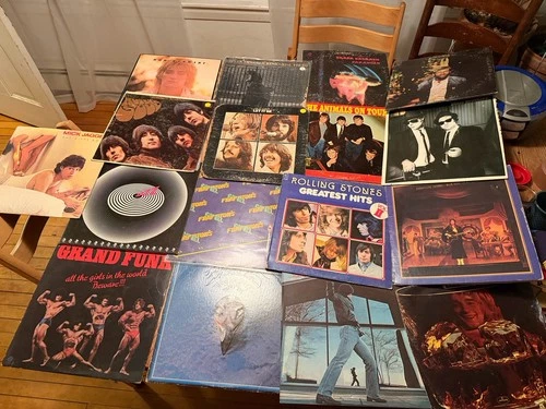 The Beatles, The Rolling Stones, Queen, Neil Young, Eagles Vinyl LP Lot - AS IS