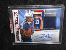 2017 Panini Rookies & Stars Dress For Success 50/99 Taywan Taylor Autograph
