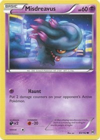 Misdreavus (65/162) Reverse Holofoil Common NM BKT XY - BREAKthrough Pokemon TCG