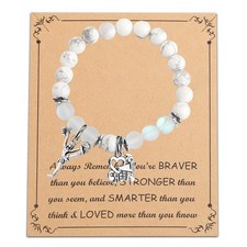 Cheer Charm Bracelet Cheerleading Gifts You Are Braver Than You Believe Bangle B
