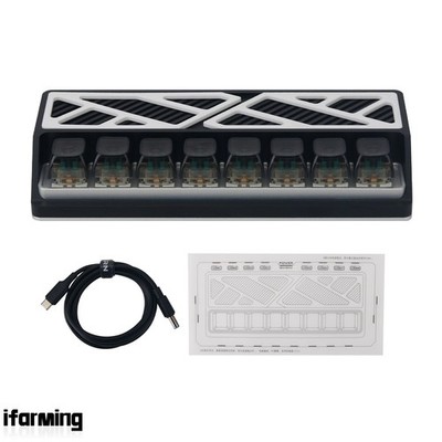 QC8KEY CNC Aluminum 8CH Independent USB Switch Power Supply Controller Keyboard
