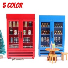 1:12 Scale Dollhouse Miniature Color Freezer Drink Fridge Wooden Shop Furniture