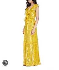 BCBGMaxazria Ruffle Maxi Dress Size 0