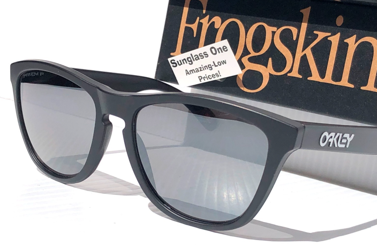 NEW Oakley Frogskins Matte Black PRIZM POLARIZED Black Lens