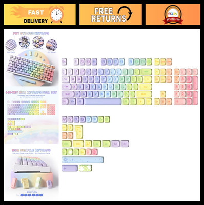 140 Keys MOA Keycap Set - Dye-Sublimation PBT Custom Keycaps for MX Switches, Cu