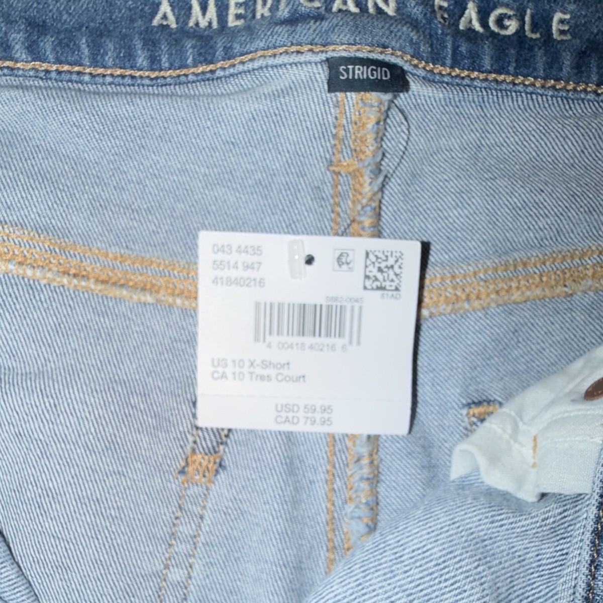American Eagle Outfitters Women’s Straight Jeans Light Wash High Rise Stretch View 4