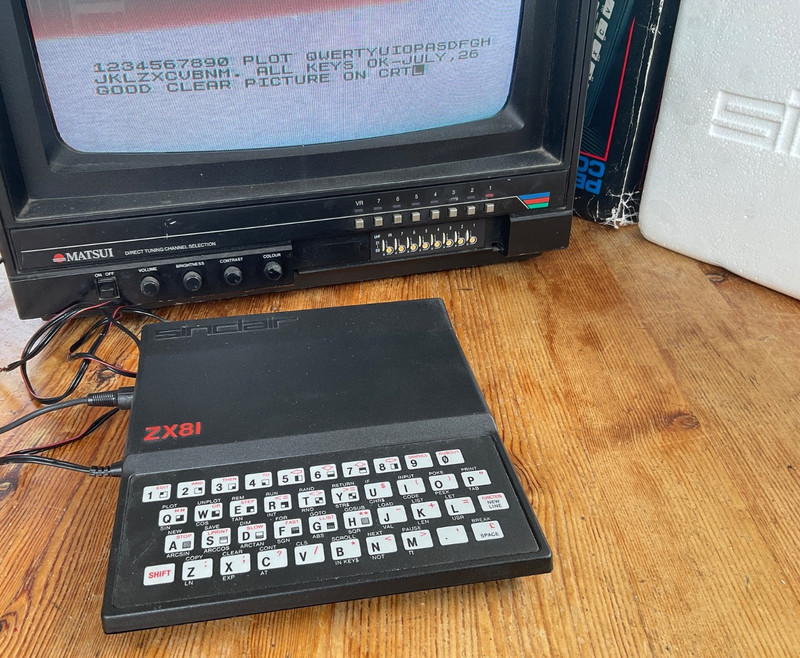 Vintage Sinclair ZX81 Computer Boxed Complete and fully working