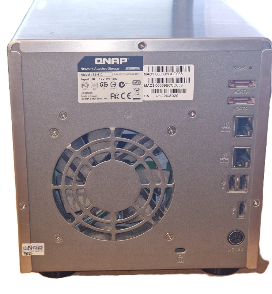 QNAP TS-412 Network Attached Storage Marvell 6281 256MB 4 x 0.5Tb SATA HDD's - Image 3 of 4