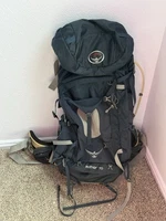 Osprey Aether 70 Backpack Navy Blue Grey 70L Size Xl (56-63 Cm) Hiking Backpack