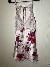 Victoria s Secret Floral Night Chemise With Lace Trim Size Large Women s
