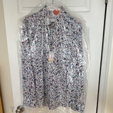 Robert Graham Mens Floral Button-Up Shirt Lon...