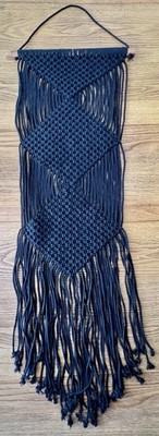 Handmade Macrame Wall Hanging | Boho  Art |  36  Black