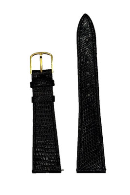 Genuine lizard strap flat sewn 20/14mm l.11.4x7.3cm Handmade in Italy