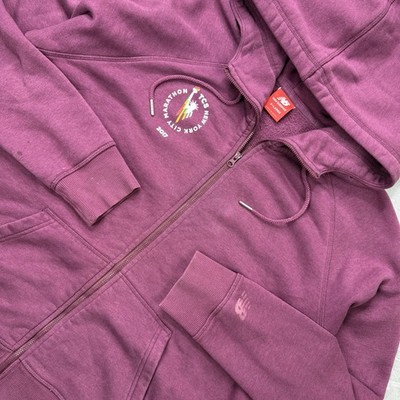 New Balance 2017 New York City Marathon Full Zip Maroon Hoodie XL