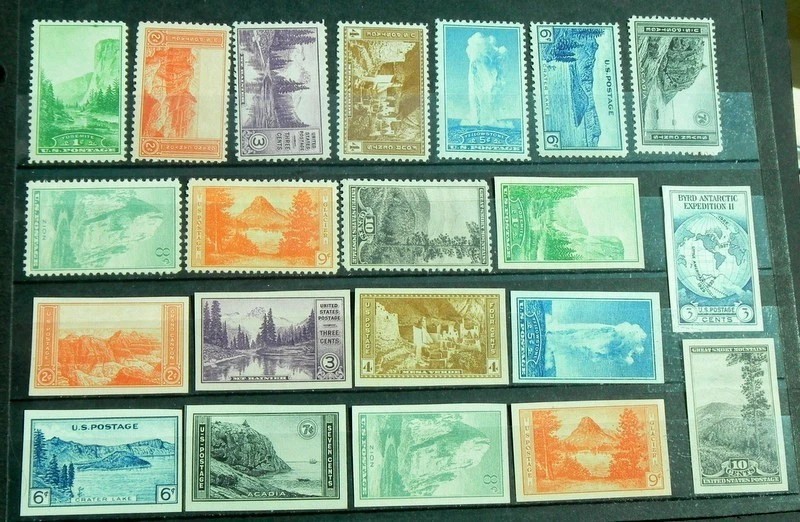The National Parks Collection- perf & nonperf sets #740-749 & 756-765