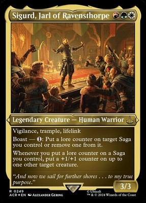 1x Sigurd, Jarl of Ravensthorpe - Foil Etched Near Mint MTG Magic - Kid Icarus -